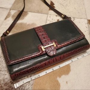 Brahmin Black and Brown Shoulder Bag